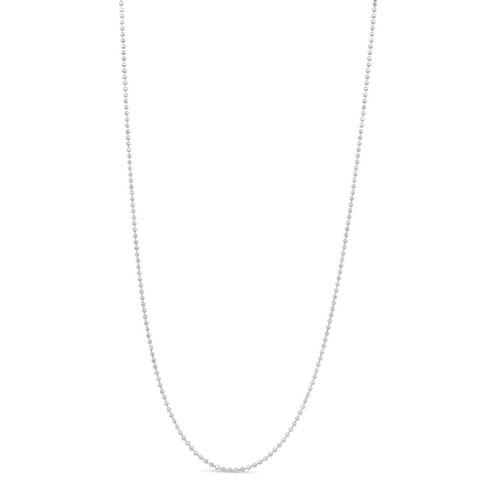 NEW .925 Sterling Silver 0.7mm Slim Unisex 18" Inch Ball Bead Chain Necklace